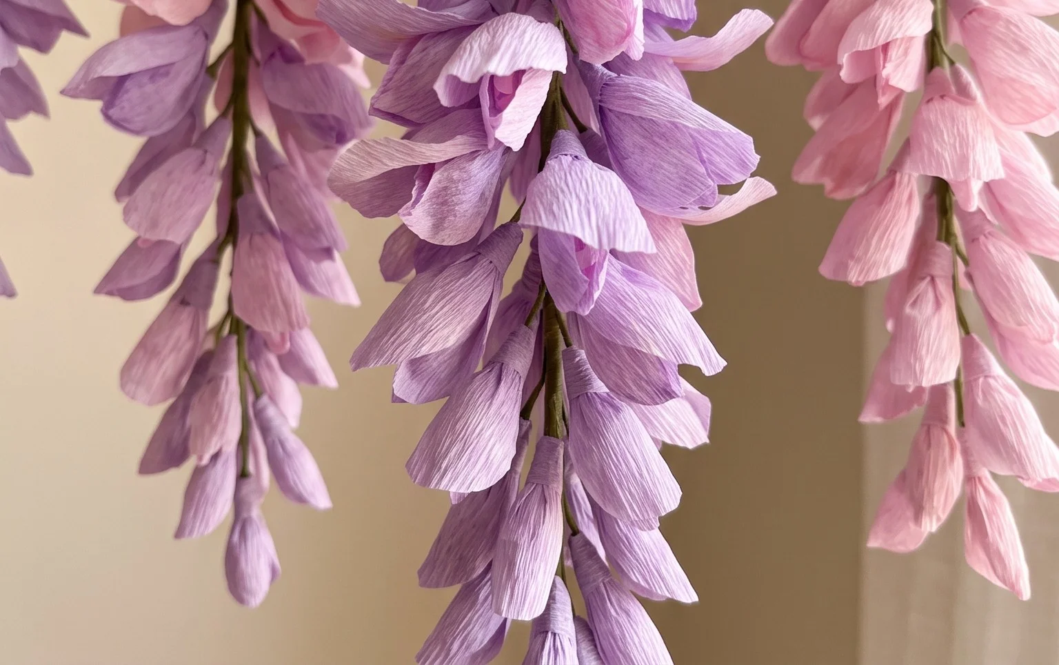 How to Make Crepe Paper Wisteria
