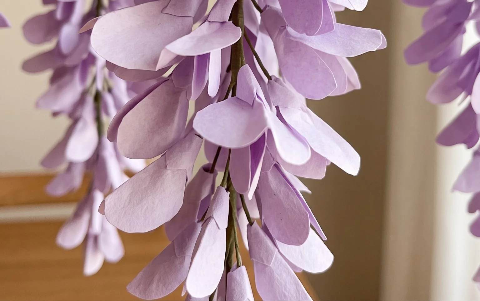 Paper Wisteria Tutorial: DIY Hanging Paper Wisteria Flowers